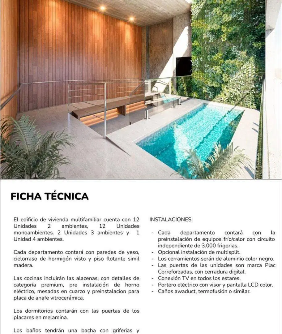 VENTA DE DEPARTAMENTOS DE POZO, MONO AMBIENTE 5
