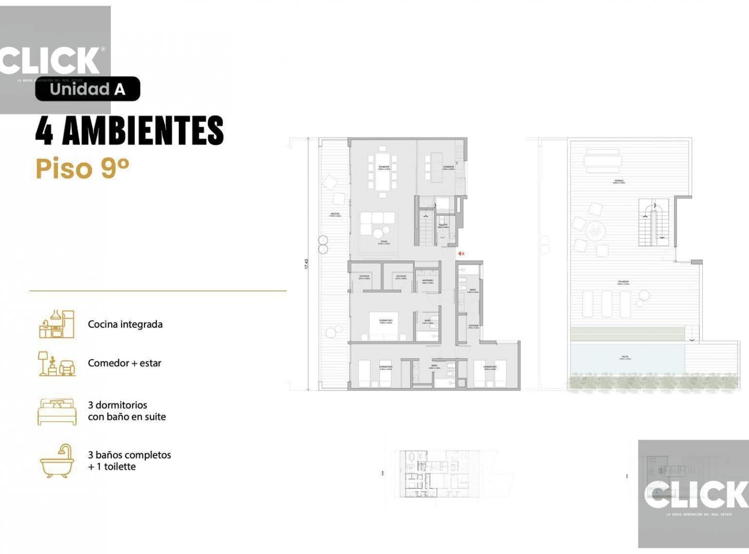 VENTA - DEPARTAMENTO 3 AMBIENTES CON BALCON Y PARRILLA - AMENITIES - PALERMO