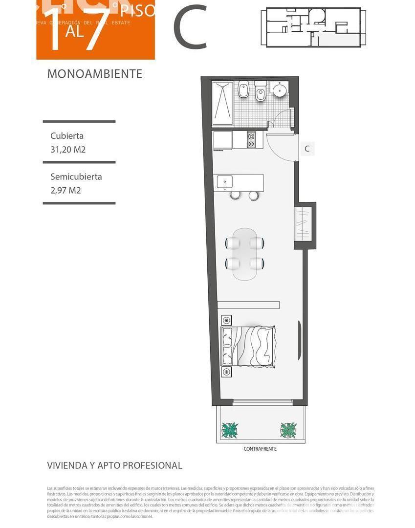 Venta - Monoambiente divisible - Pozo - Financiación - Villa del Parque