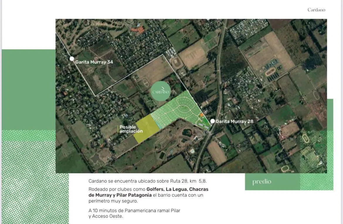 Venta - Terreno en Barrio Cardano - Pilar 5