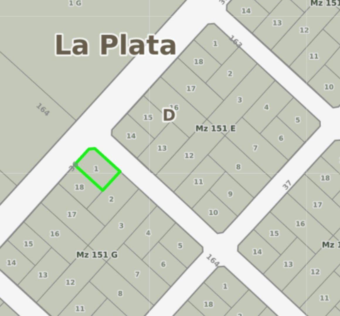 LOTE EN VENTA LA PLATA EN ESQUINA