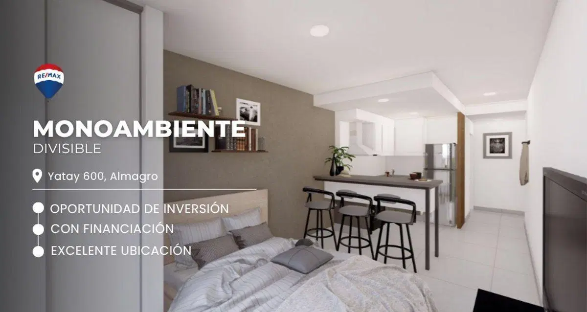 DEPARTAMENTO VENTA ALMAGRO 1 AMBIENTE BALCON 5
