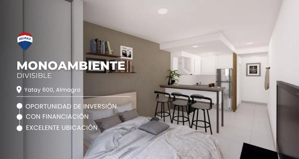 DEPARTAMENTO VENTA ALMAGRO 1 AMBIENTE CON BALCON 2