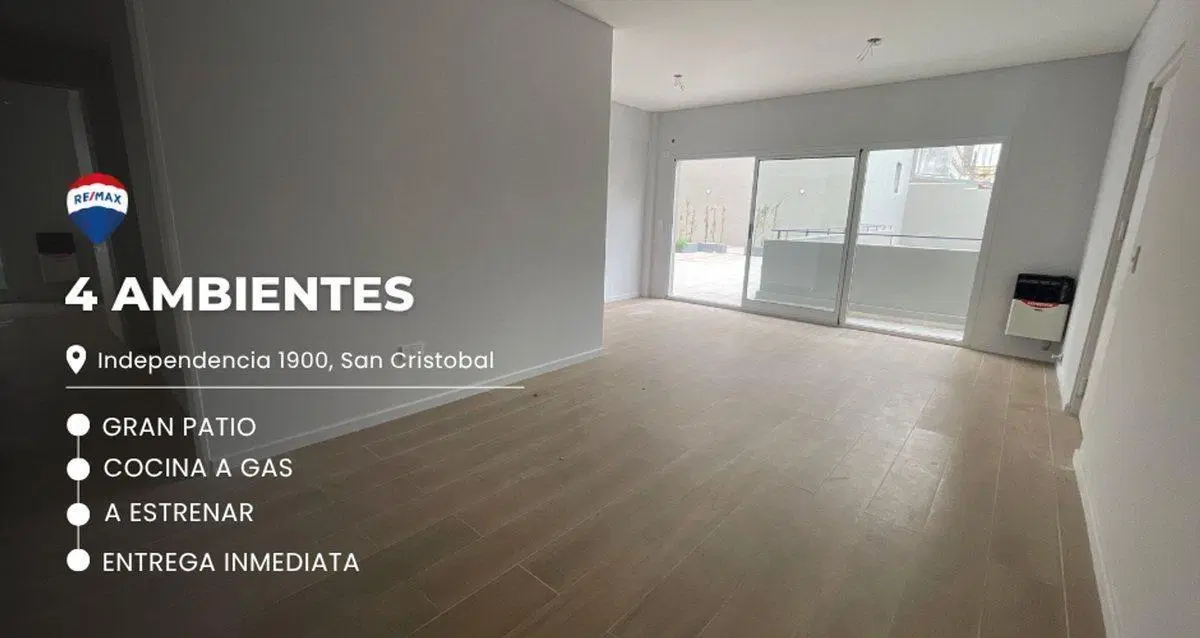 DEPARTAMENTO EN VENTA SAN CRISTOBAL 4 AMBIENTES 4