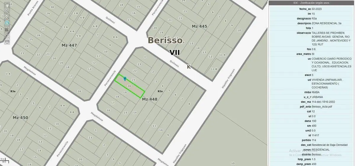 LOTE EN VENTA EN BERISSO CON ESCRITURA 3