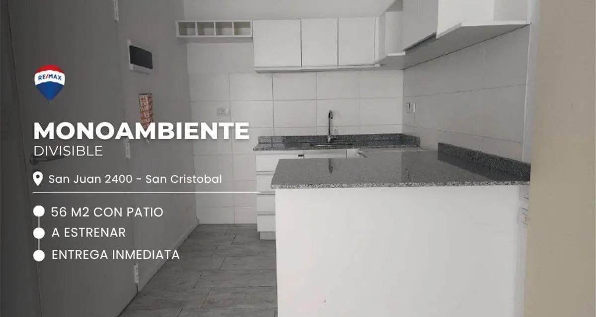 DEPARTAMENTO EN VENTA EN SAN CRISTOBAL 1 AMBIENTE 3