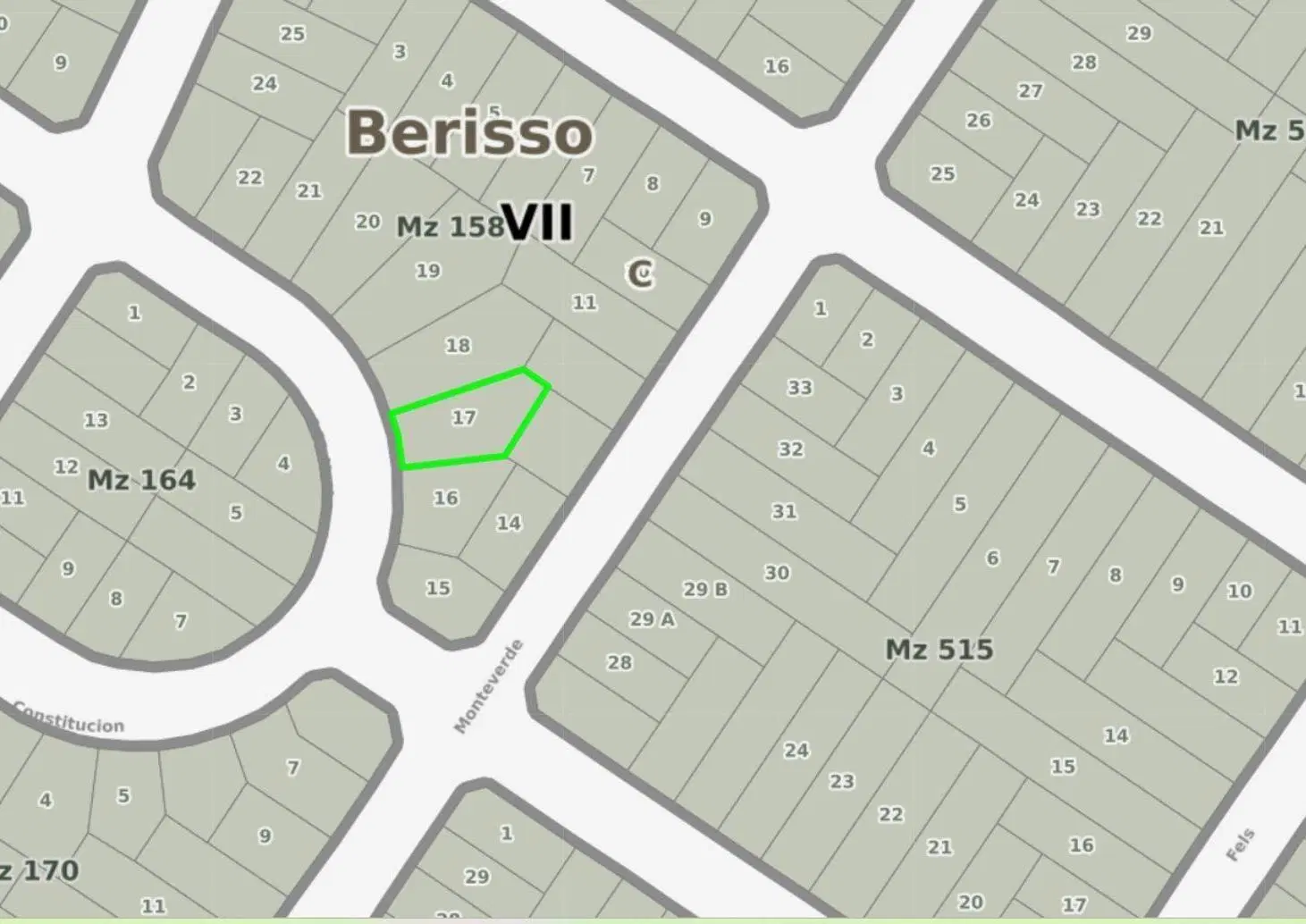 LOTE EN VENTA BERISSO 285 M2 2