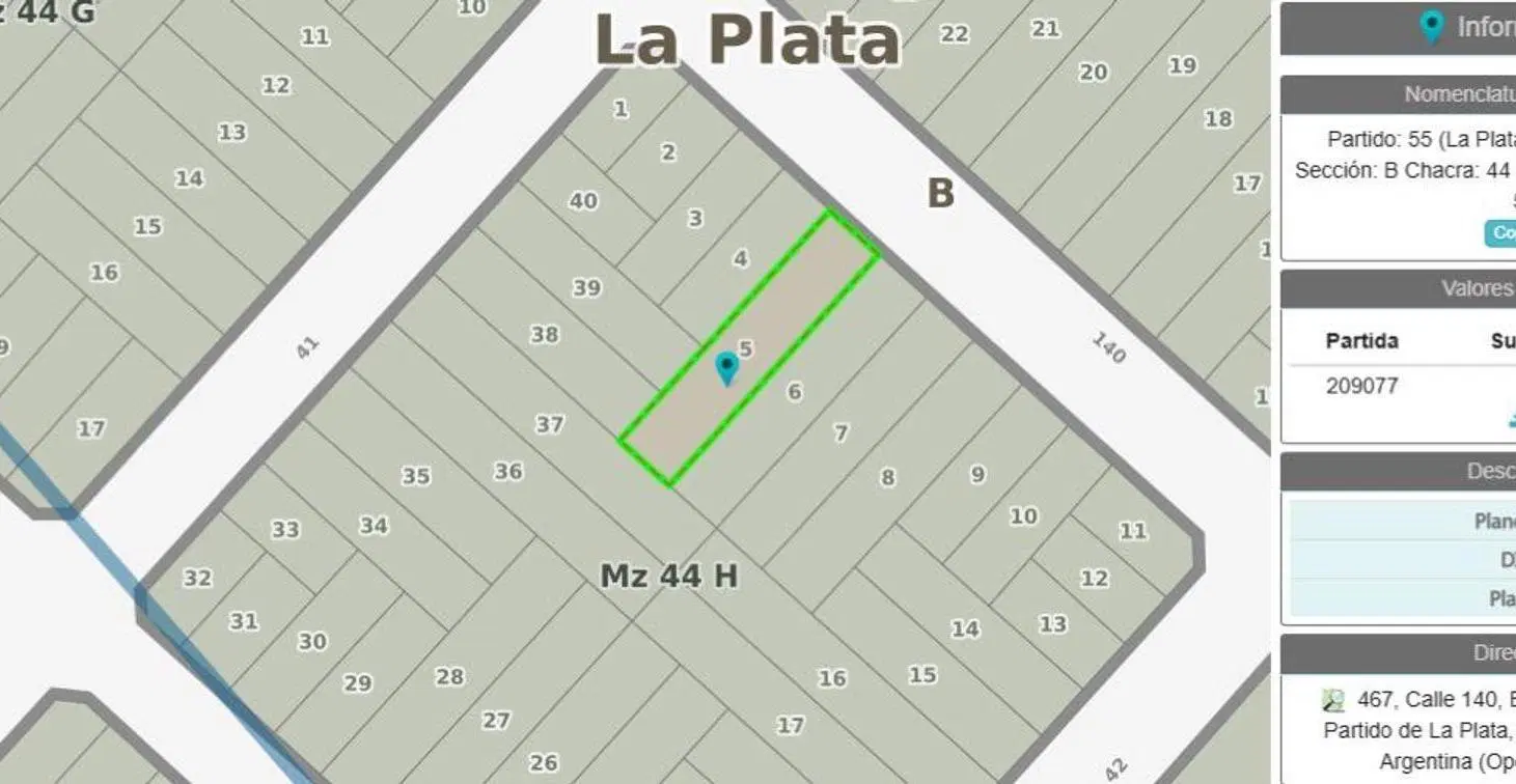 LOTE EN VENTA LA PLATA 1