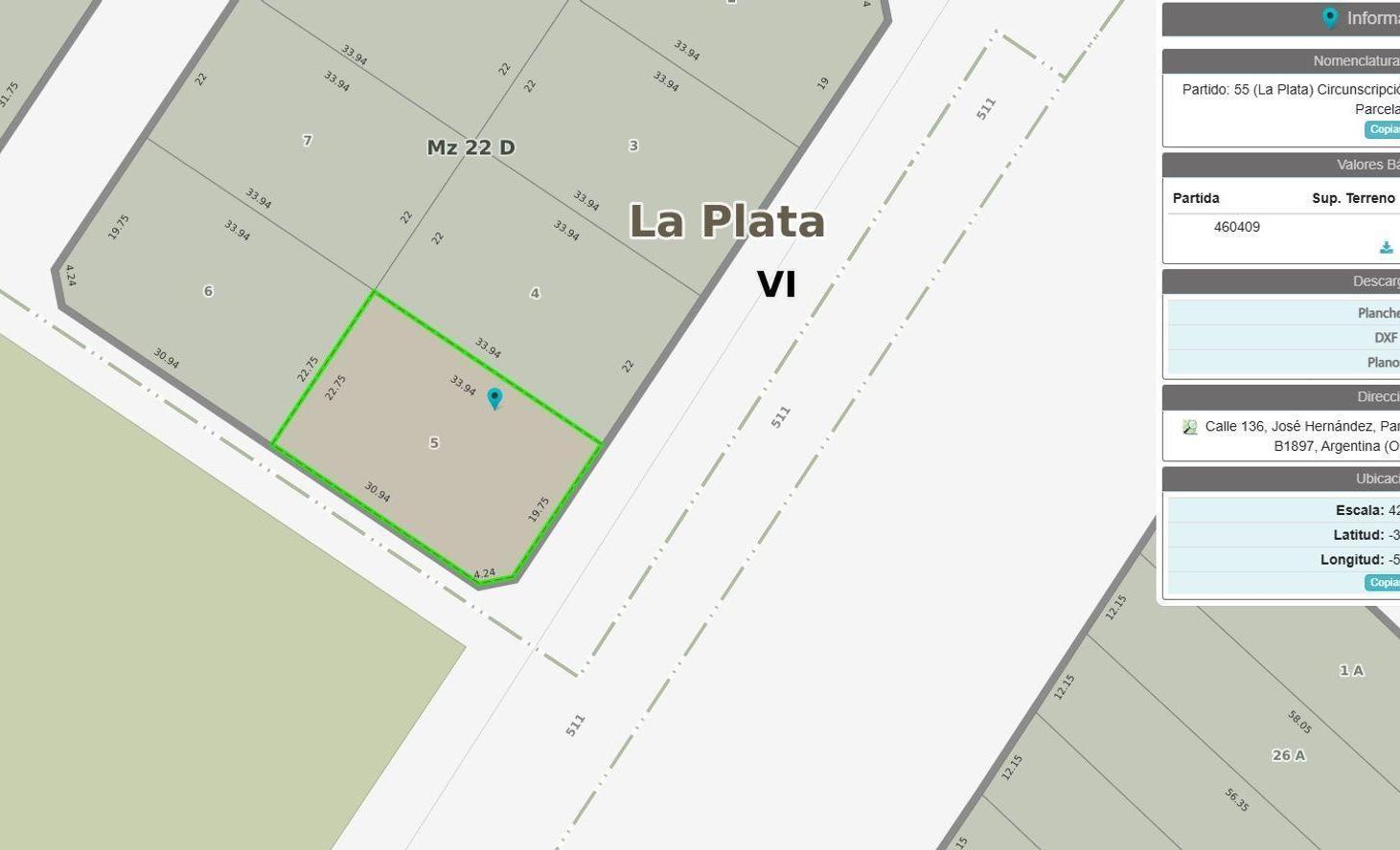 Foto de LOTE EN VENTA EN HERNÁNDEZ CON ESCRITURA, imagen 1