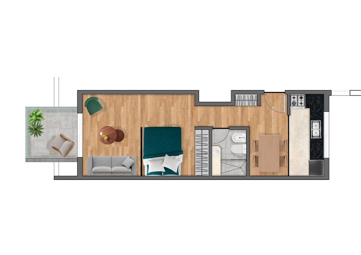 Foto de DEPARTAMENTO MONOAMBIENTE DE POZO VENTA LA PLATA, imagen 5