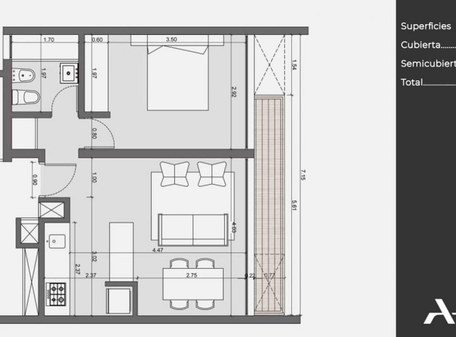 Foto de DEPARTAMENTO VENTA LA PLATA ESTRENO 1 DORMITORIO, imagen 5