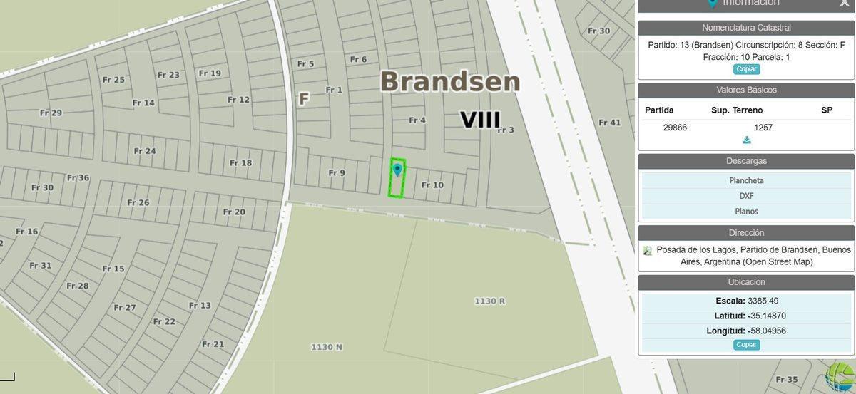 Foto de LOTE EN VENTA POSADA DE LOS LAGOS BRANDSEN, imagen 3