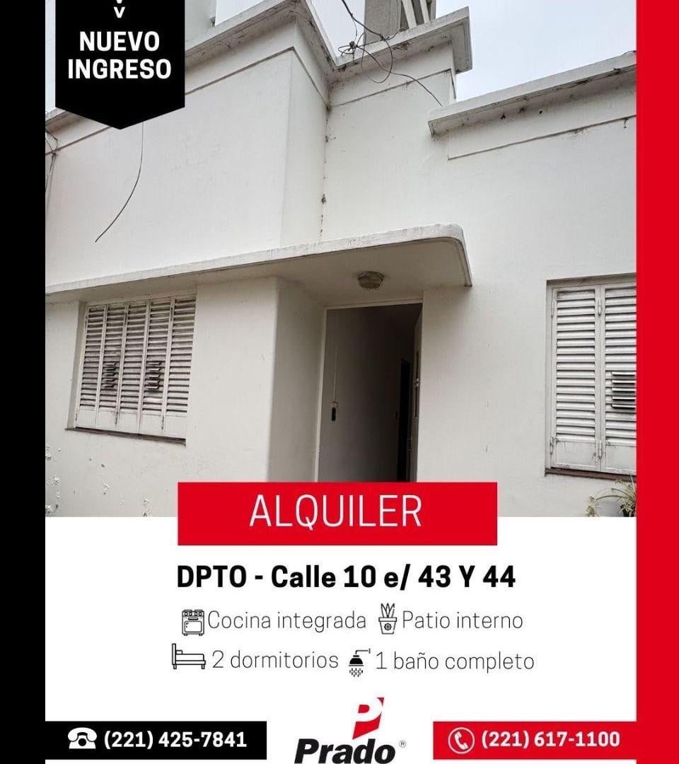 DEPTO 2 DORM CON PATIO - ZONA CENTRO LA PLATA