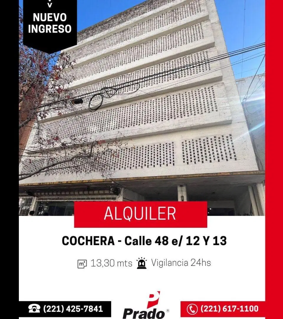 COCHERA CUBIERTA - ZONA CENTRO LA PLATA 2