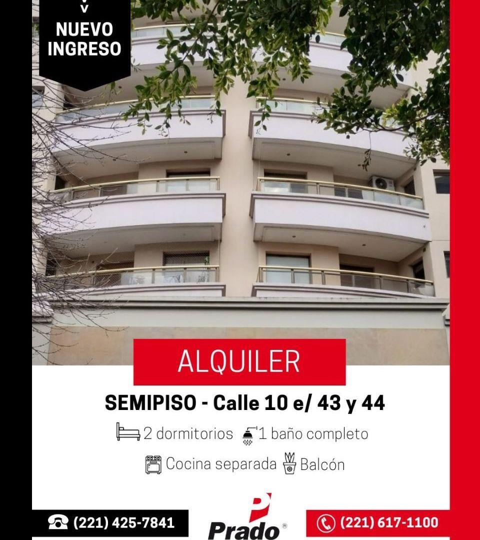 Foto de INCREIBLE SEMIPISO EN ALQUILER DOS DORM - ZONA CENTRO LA PLATA - A METROS DE PLAZA PASO, imagen 1