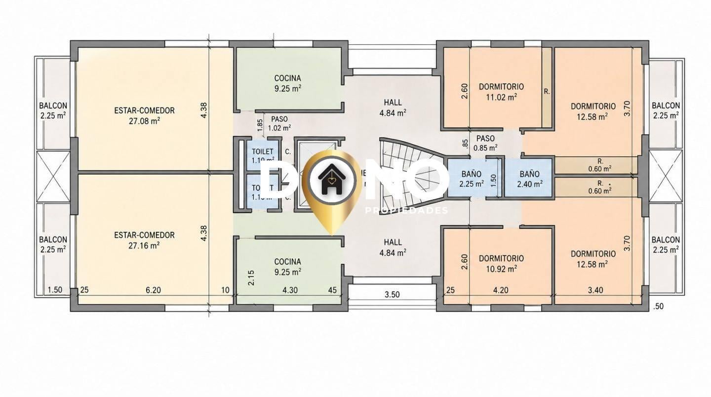 Departamento 3 ambientes. | San Martín al 700