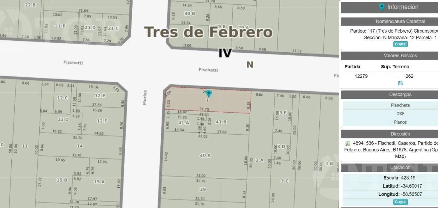 Lote en Murias al 2000 Caseros 1