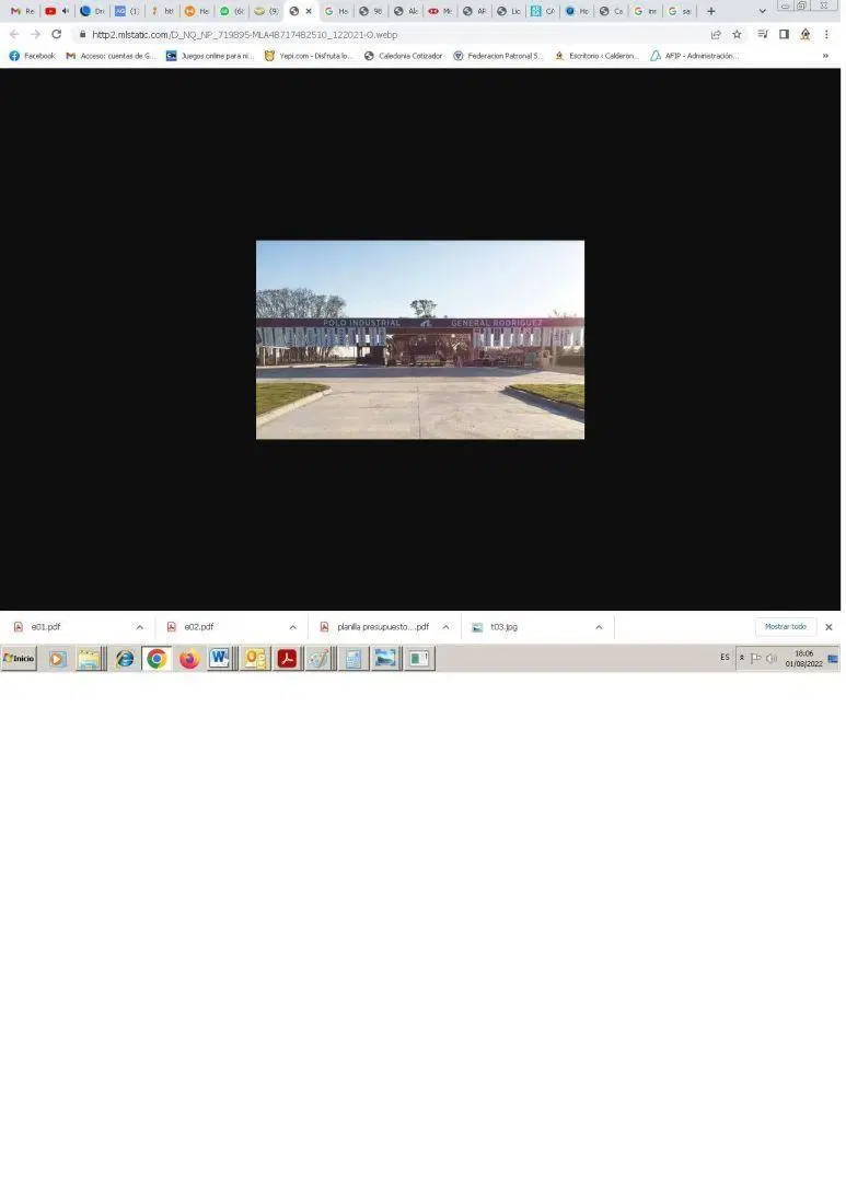 Lote de 4000 m2 en parque industrial Gral Rodriguez 3