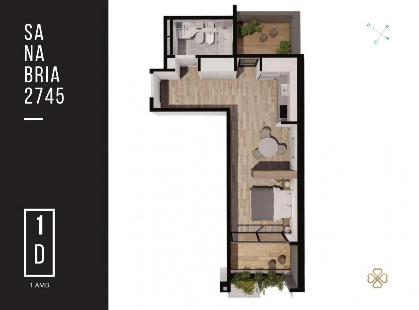 Departamento monoambiente. | Sanabria al 2700 - 1°D.