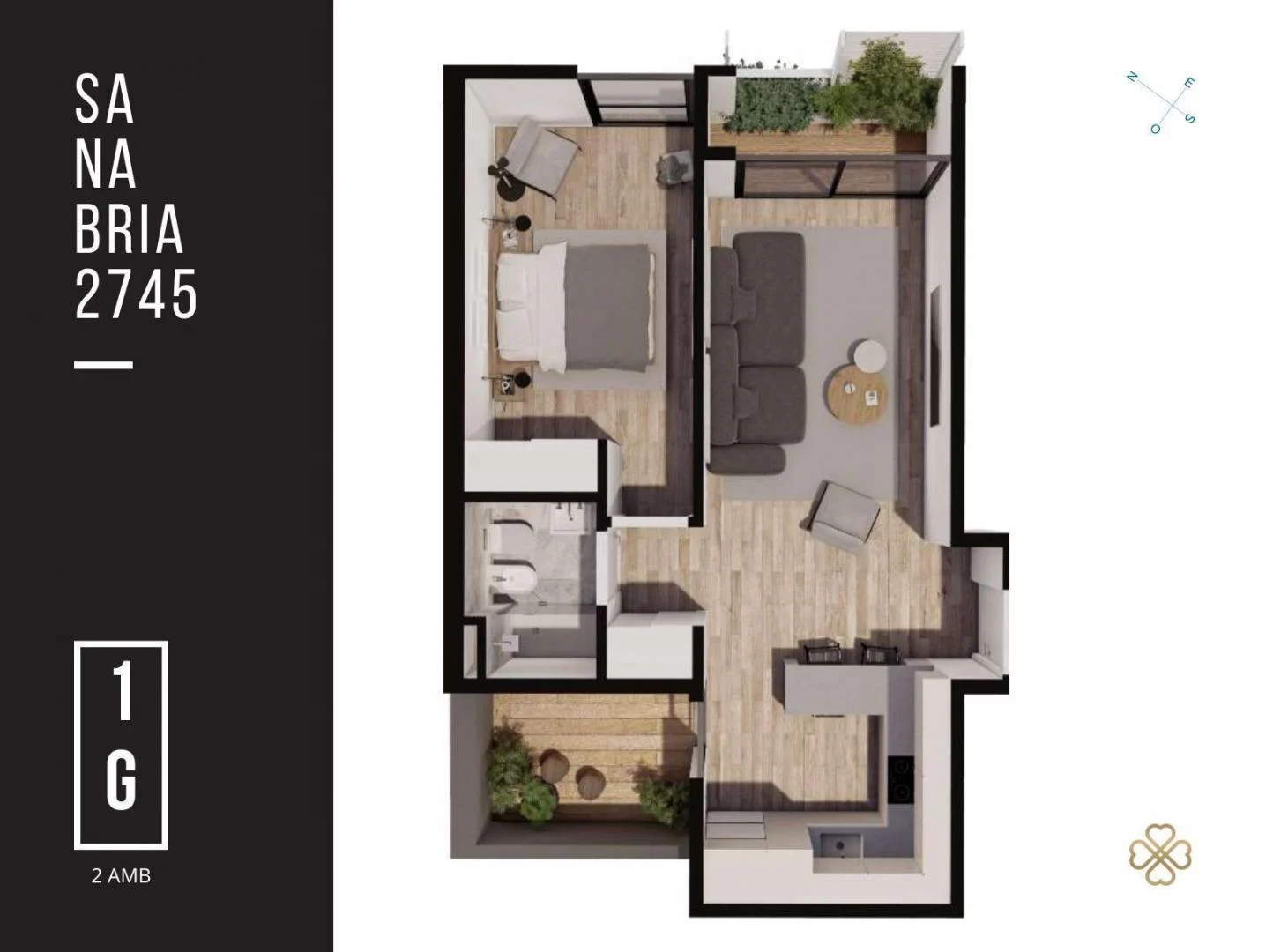 2 ambientes a financiar // Emprendimiento Villa Devoto - 1° G.