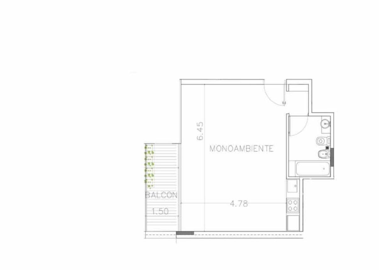 Departamento en venta 2 ambientes Edificio Alley Recoleta A Estrenar Entrega Inmediata
