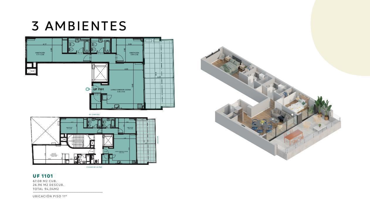 Foto de Departamento Monoambiente Construcción Colegiales Financiación, imagen 2
