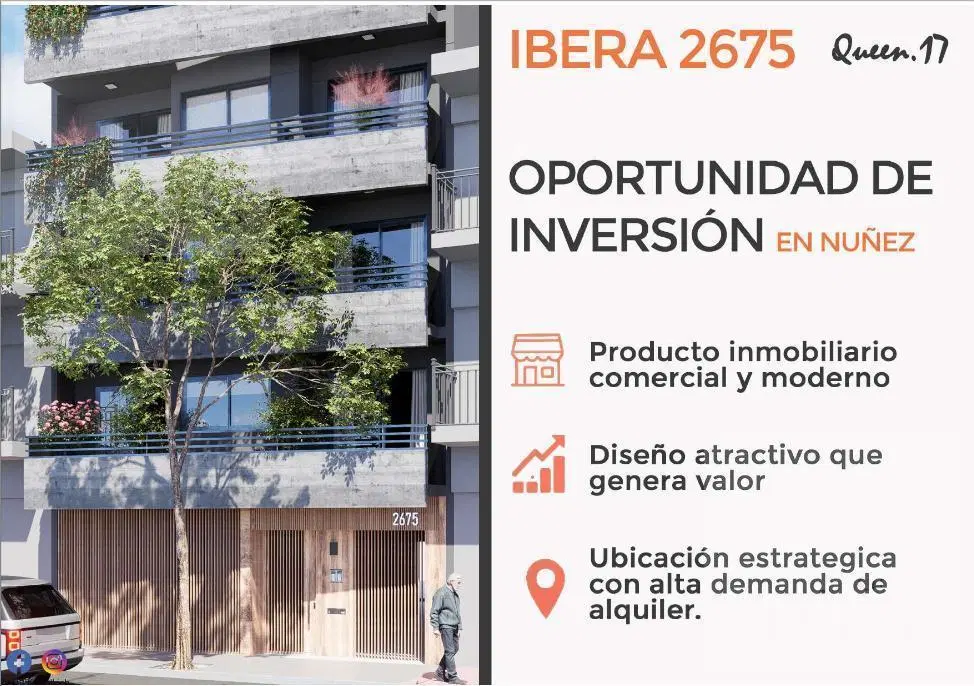 Departamento en Nuñez, 2 AMBIENTES EN POZO. BALCONES EXC UBICACION 3