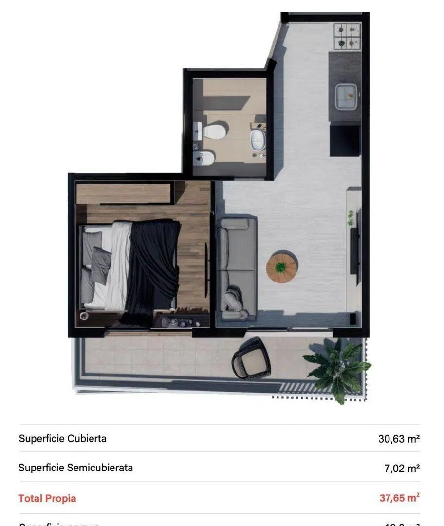 VENTA 1 DORMITORIO EN POZO MONTEVIDEO 457 2