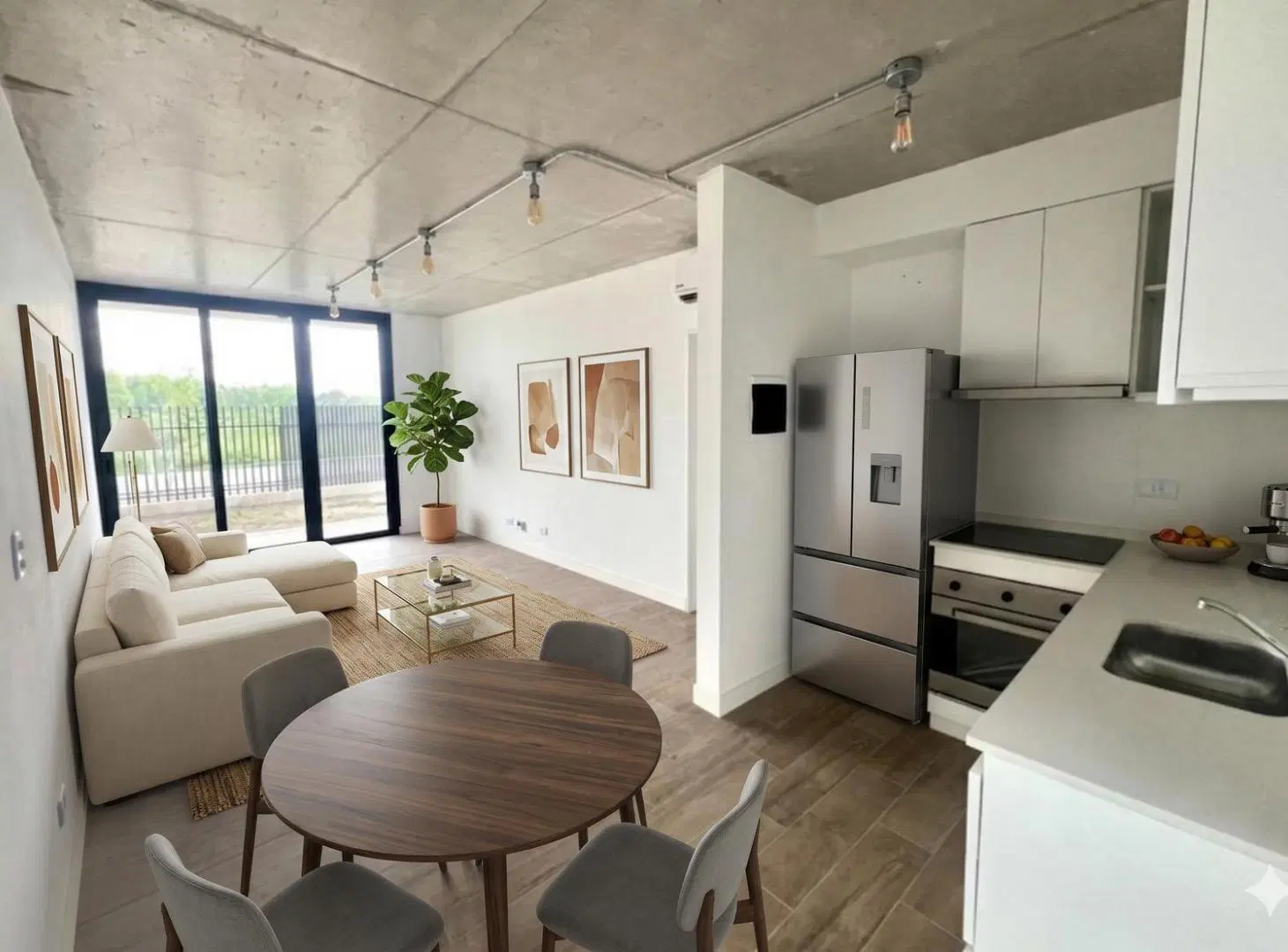 Departamento en Terrazas de Santa María - alquiler 2 ambientes villanueva 3