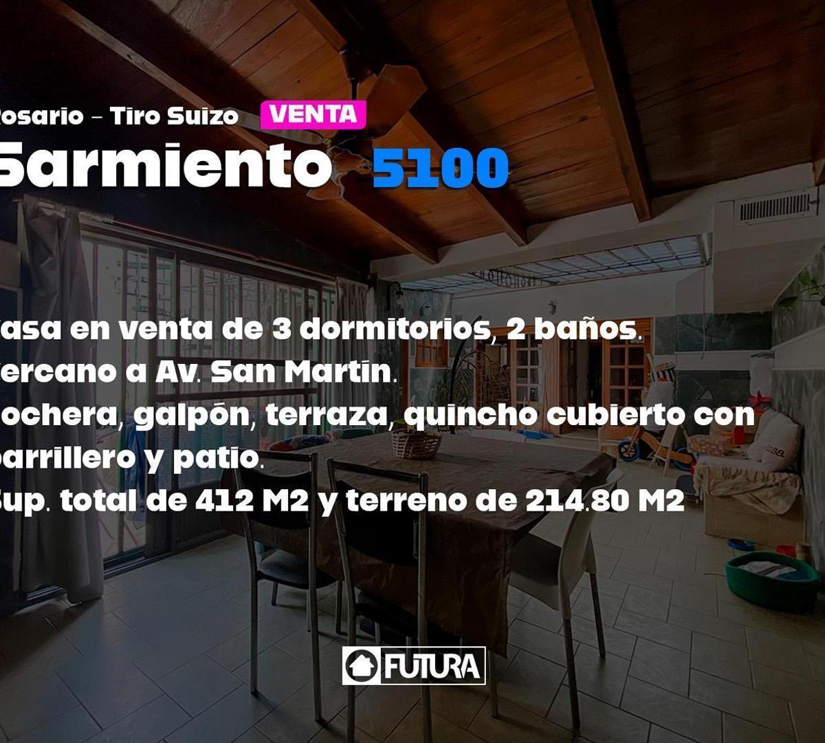 Casa 3 Dorm., con Terraza y Galpon en Tiro Suizo 5