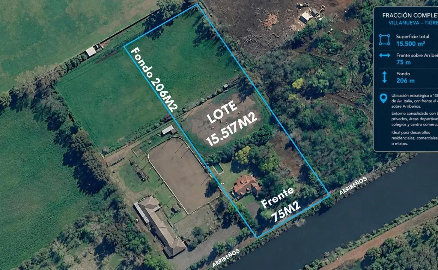 Lote de 15.000M2 en Venta - Sobre Arribeños - Villanueva 5