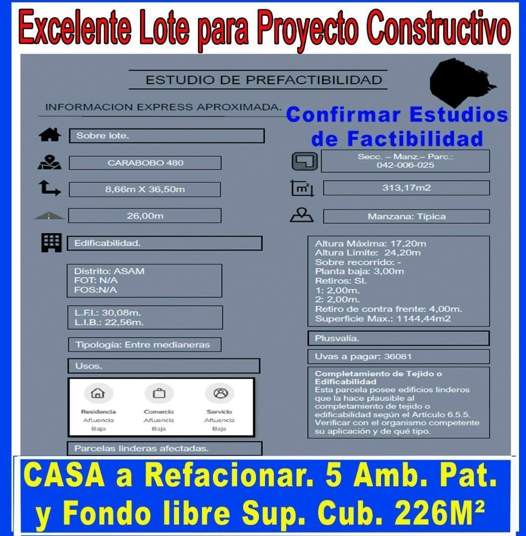 Foto de Casa 5amb a Refac. Sup. Terr. 315m² C/Fondo Carabobo 480, imagen 3