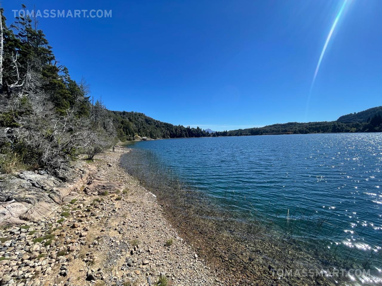 Fracción con costa de lago y muelle - Bariloche