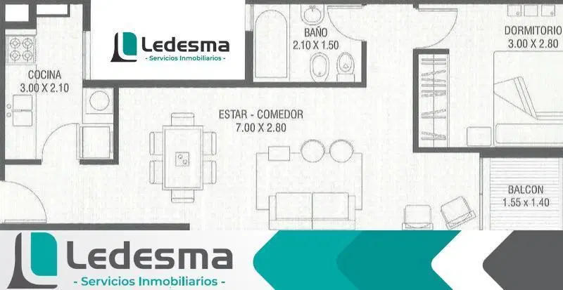 Bº Nva CBA: Exclusivo Depto de 1 Dor C/Balcón-Excelente Entorno-Cerca de Parque Sarmiento ! 2