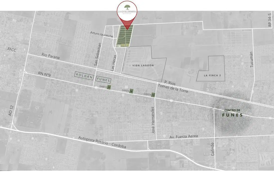 Lote en venta Barrio privado La Guillermina Funes 8