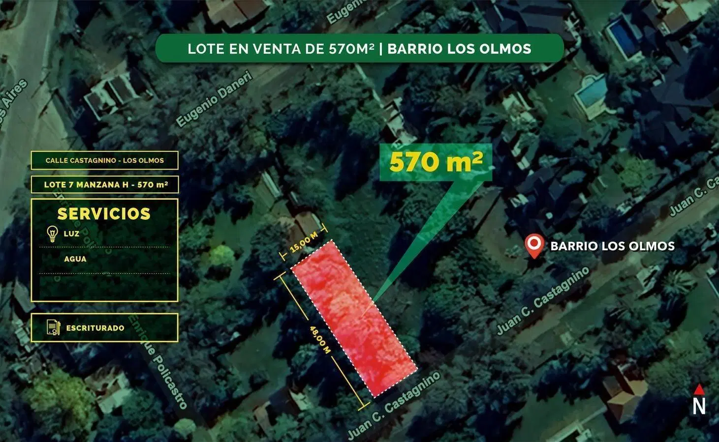 Lote en Venta de 570 m2 en Los Olmos, Roldán 2
