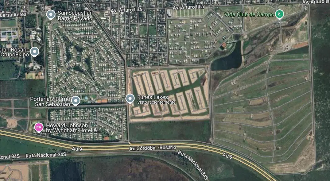 Terreno en Funes Lakes Lote 13  Isla E 2