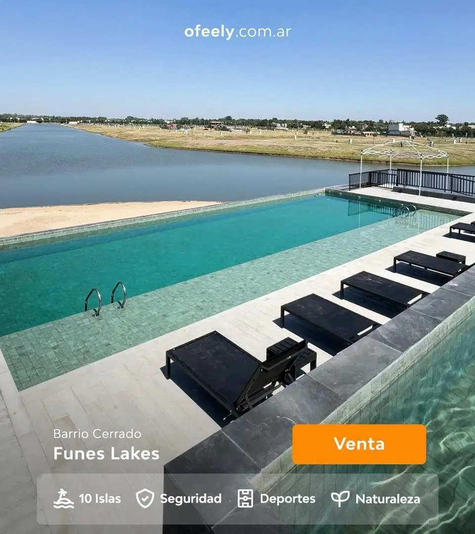 Terreno en Funes Lakes Lote 33  Isla G 5