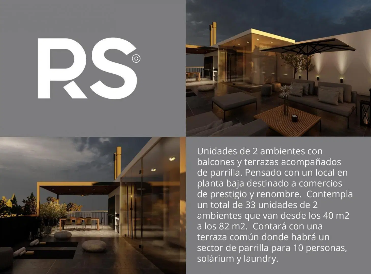 2 1/2 ambientes a Estrenar, piso alto, parrilla propia , Solarium y Diseño Premium 2