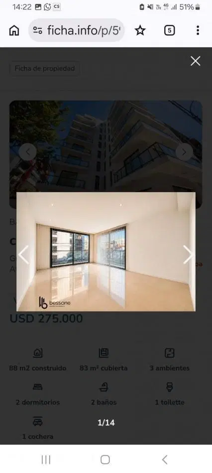VENTA 3AMB EXCELENTE CALIDAD GUEMES A ESTRENAR COCHERA 3
