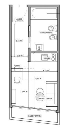Foto de MONOAMBIENTE A ESTRENAR AMUEBLADO FULL AMENITIES a 150 de Puerto Madero, imagen 4