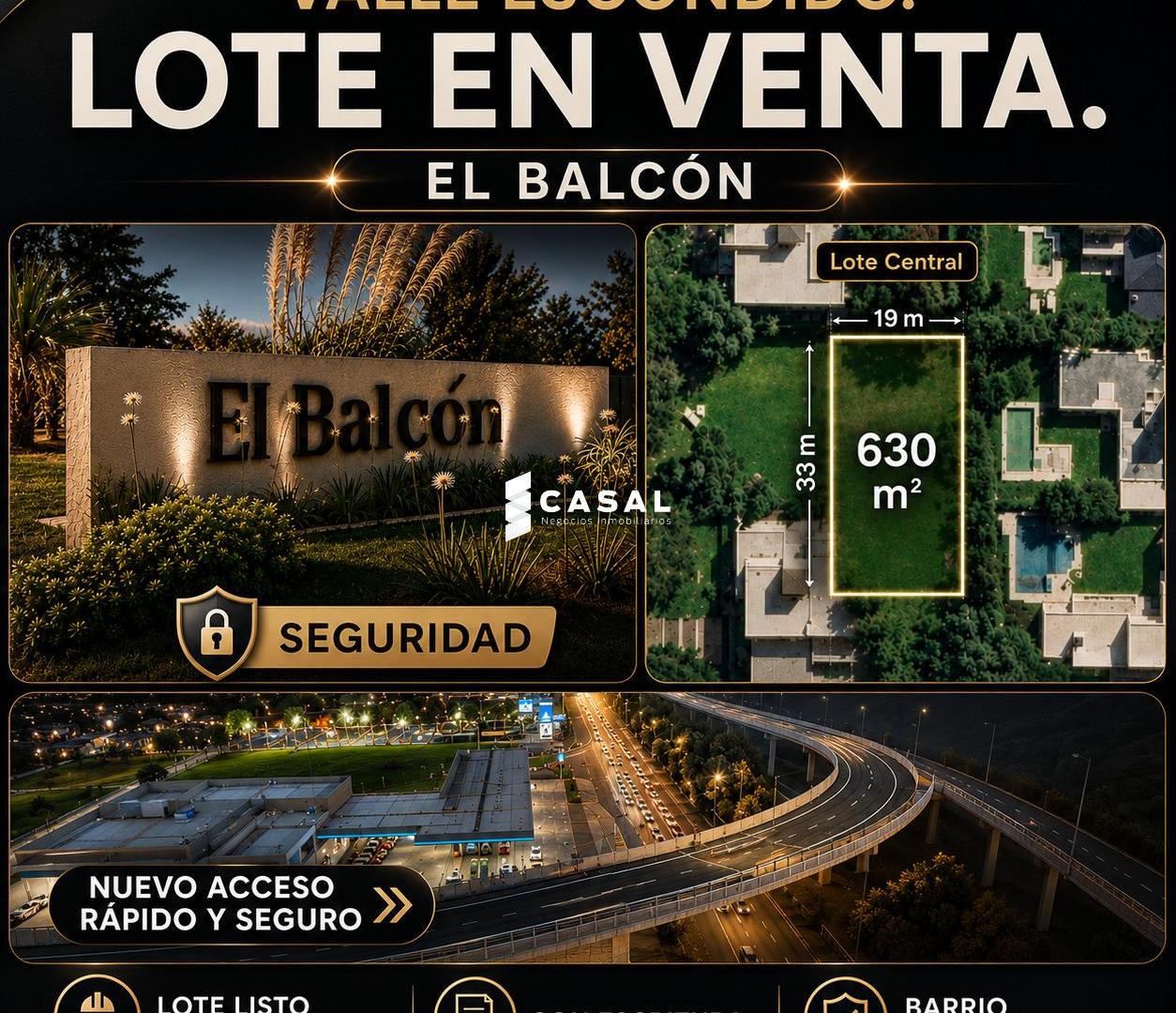 Foto de VALLE ESCONDIDO- LOTE CENTRAL- EL BALCÓN- 630 MTS, imagen 2