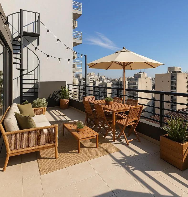 Vendo Monoambiente con Balcón terraza y terraza propia