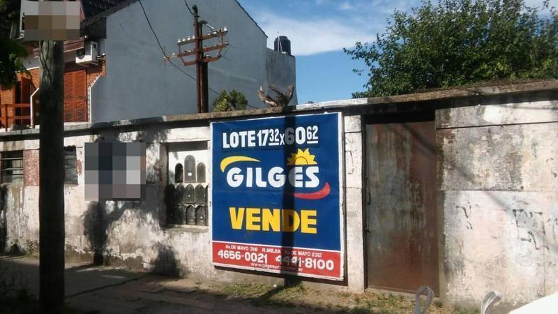 Venta Lote de  17,32 X 60,62MTS.  Muy Buena Ubicación