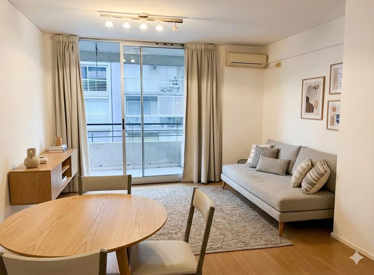 Departamento Monoambiente en Alquiler con BALCON bajas expensas 2