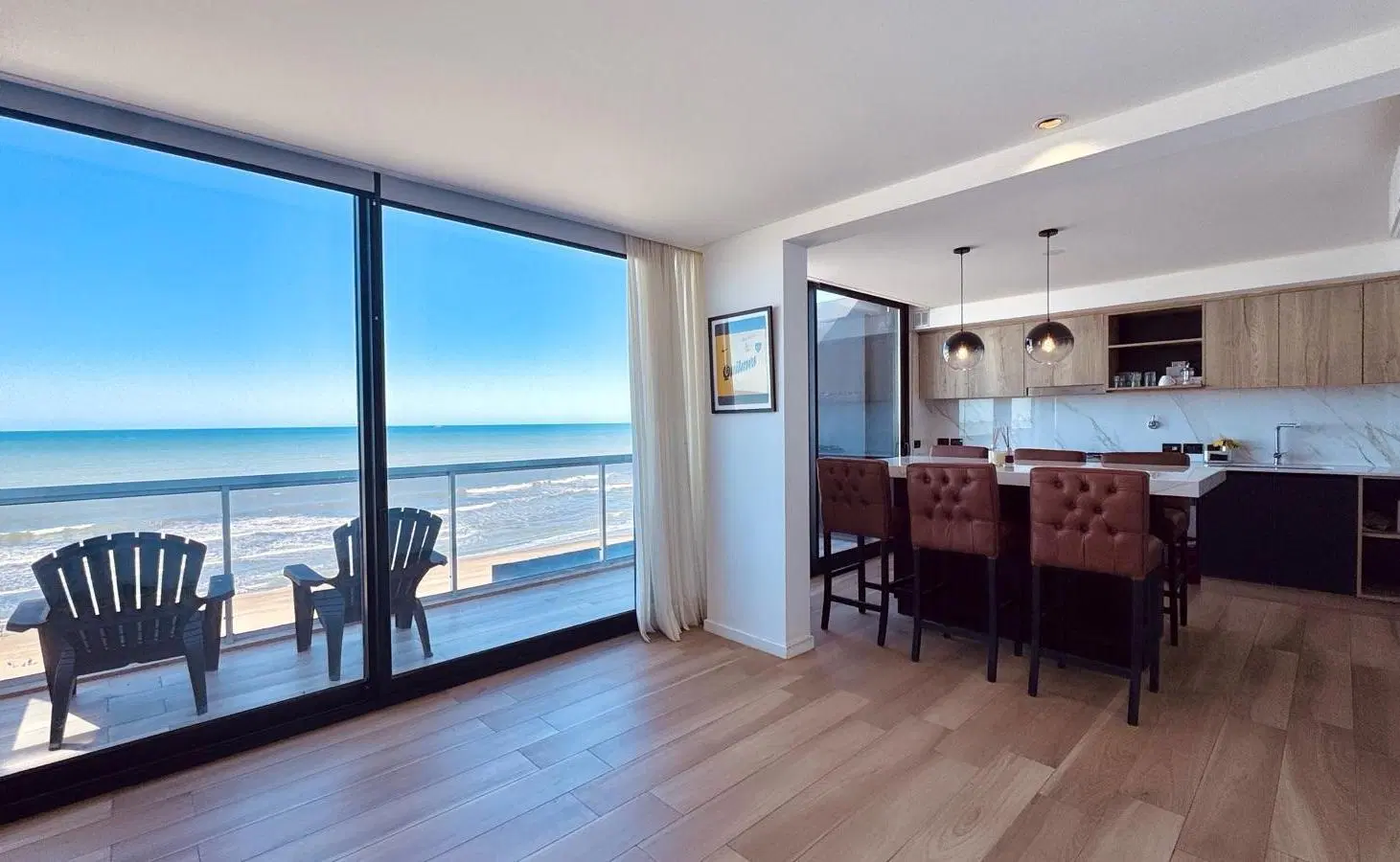 Venta depto 3 amb/ terraza propia c/coch - primer linea al mar 8