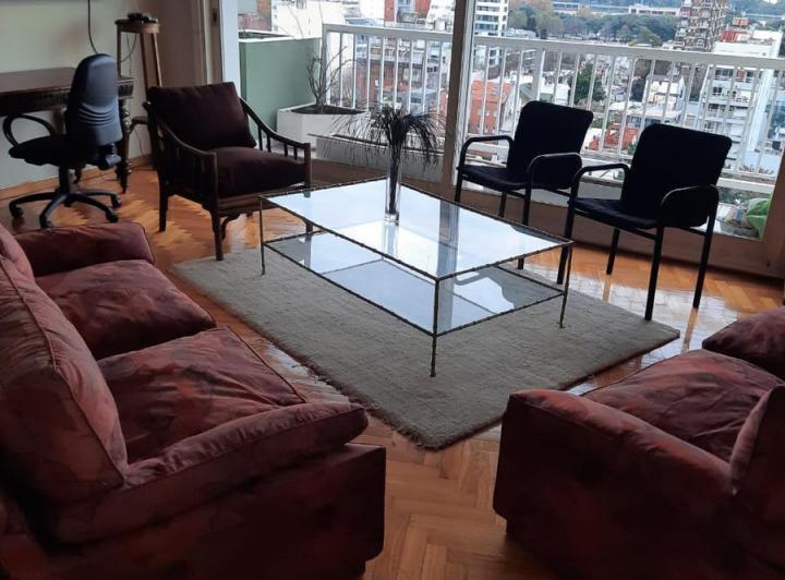Piso de 5 Amb para 8 Pers, Balcón con Vista al Rio, Muy luminoso!! Las Cañitas