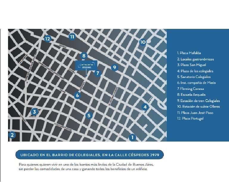 Triplex Tipo Casa en Colegiales Piso 7, 8, 9 - 4 Ambientes - Apto Blanqueo 2
