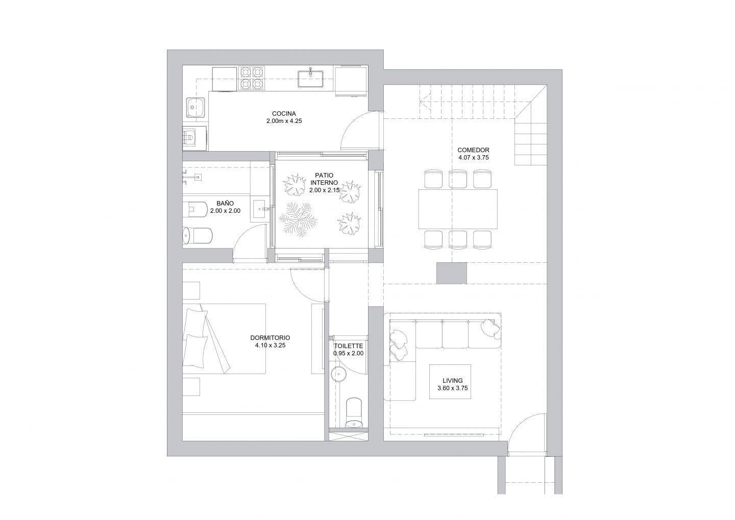Departamento 4 ambientes. | Cramer al 3700