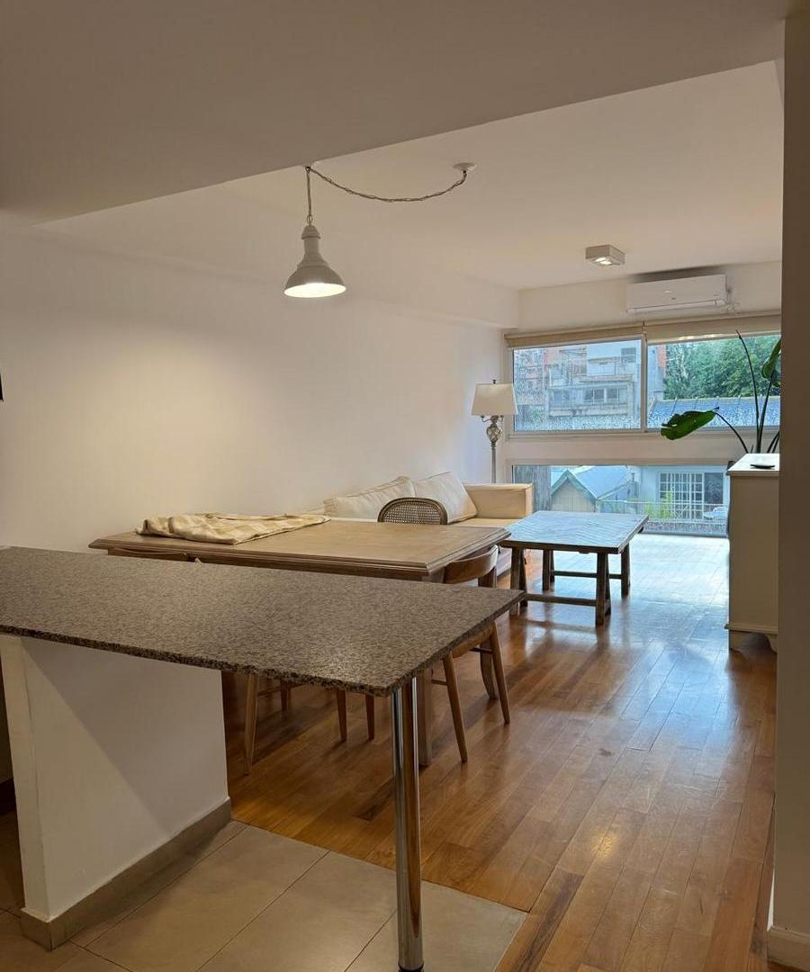 Alquiler excelente departamento 2 ambientes en Nunez con amenities y terracita, opción sin muebles.